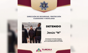 Policía Municipal de Tlaxcala frustra intento de ingreso de persona en estado inconveniente a la sede del Ayuntamiento.