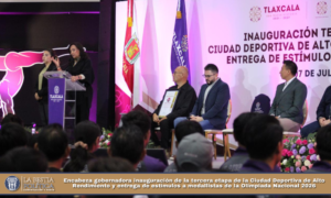 Encabeza gobernadora inauguración de la tercera etapa de la Ciudad Deportiva de Alto Rendimiento y entrega de estímulos a medallistas de la Olimpiada Nacional 2026.