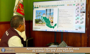 Ayuntamiento capitalino participa en mesa de trabajo con CFE zona Tlaxcala.