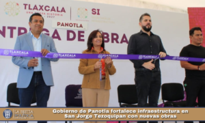 Gobierno de Panotla fortalece infraestructura en San Jorge Tezoquipan con nuevas obras.