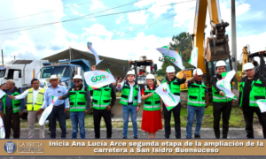 Inicia Ana Lucía Arce segunda etapa de la ampliación de la carretera a San Isidro Buensuceso.