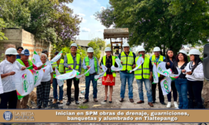 Inician en SPM obras de drenaje, guarniciones, banquetas y alumbrado en Tlaltepango.