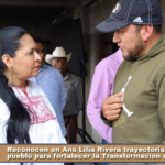 Reconocen en Ana Lilia Rivera trayectoria cercana al pueblo para fortalecer la Transformación en Tlaxcala.