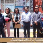 Renuevan imagen de la Escuela Primaria Maxixcatzin en Ocotelulco.