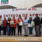 Gobierno de Apizaco fortalece el bienestar de las familias de Santa María Texcalac con entrega de apoyos alimentarios y anuncia nuevas obras para la comunidad.