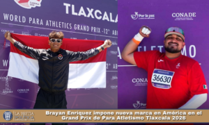 Brayan Enríquez impone nueva marca en América en el Grand Prix de Para Atletismo Tlaxcala 2026.