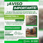 Exhorta Ayuntamiento de SPM a realizar conexiones de drenaje y agua potable en carretera a San Isidro.