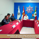 Operativo de seguridad permanente para la Feria del Sarape Chiautempan 2026.