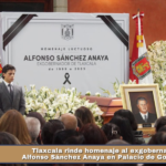 Tlaxcala rinde homenaje al exgobernador Alfonso Sánchez Anaya en Palacio de Gobierno.