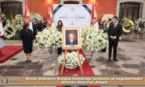 Rinde Gobierno Estatal homenaje luctuoso al exgobernador Alfonso Sánchez Anaya.