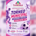 Abre Ayuntamiento de Tlaxcala convocatoria al Torneo Municipal de Futbol Rápido para Servidores Públicos.