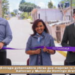 Entrega gobernadora obras que mejoran la movilidad en Xaltocan y Muñoz de Domingo Arenas.