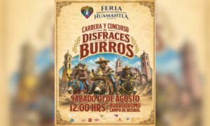 Todo listo para la carrera y concurso de disfraces de burros en la Feria de Huamantla 2026.