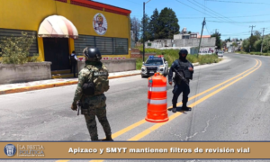 Apizaco y SMYT mantienen filtros de revisión vial.