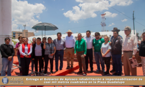 ​Entrega el Gobierno de Apizaco rehabilitación e impermeabilización de casi mil metros cuadrados en la Plaza Guadalupe.