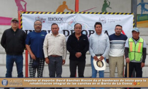 Impulso al deporte: David Sánchez Rincón da el banderazo de inicio para la rehabilitación integral de las canchas en el Barrio de La Cueva 🏀✨