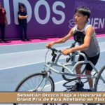 Sebastián Orozco llega a inspirarse en el Grand Prix de Para Atletismo en Tlaxcala.