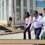 Supervisa Idelfonso Carro Roldán avances de la rehabilitación de la avenida Juárez, una obra histórica que pone fin a más de 40 años de abandono en Panotla.