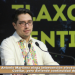 Antonio Martínez niega intervención electoral de Lorena Cuéllar, pero defiende continuidad de la 4T.