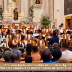 Con una tarde memorable de música, Ayuntamiento de Tlaxcala clausura la máster class de dirección de ensambles.