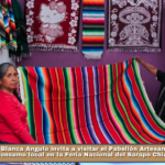 Blanca Angulo invita a visitar el Pabellón Artesanal y apoyar el consumo local en la Feria Nacional del Sarape Chiautempan 2026.