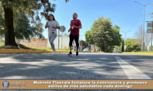 Muévete Tlaxcala fortalece la convivencia y promueve estilos de vida saludables cada domingo.