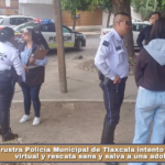 Frustra Policía Municipal de Tlaxcala intento de secuestro virtual y rescata sana y salva a una adolescente.