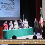 Se gradúan 158 estudiantes del modelo de Educación Dual del CONALEP Tlaxcala.