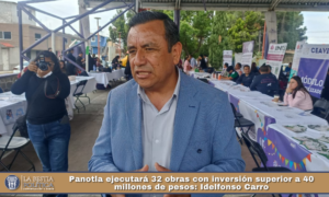Panotla ejecutará 32 obras con inversión superior a 40 millones de pesos: Idelfonso Carro.