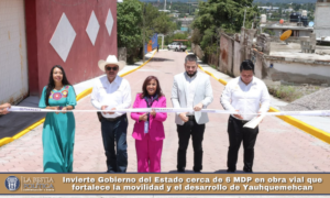Invierte Gobierno del Estado cerca de 6 MDP en obra vial que fortalece la movilidad y el desarrollo de Yauhquemehcan.