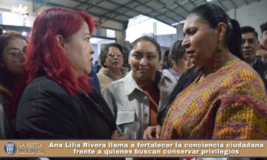 Ana Lilia Rivera llama a fortalecer la conciencia ciudadana frente a quienes buscan conservar privilegios.