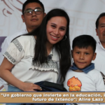 «Un gobierno que invierte en la educación, invierte en el futuro de Ixtenco»: Aline Lazo.