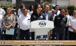 Desde Chiautempan, Miriam Martínez llama a construir un Tlaxcala para las y los tlaxcaltecas.