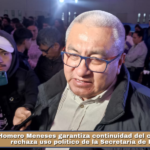 Homero Meneses garantiza continuidad del ciclo escolar y rechaza uso político de la Secretaría de Educación.
