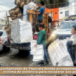Ayuntamiento de Tlaxcala brinda acompañamiento a mujer víctima de violencia para recuperar sus pertenencias.