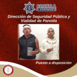 Patrullajes preventivos permite la detención de dos masculinos en Panotla.