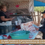 La SSC fortalece la proximidad social con la estrategia “La SSC cerca de ti” en Sanctórum de Lázaro Cárdenas.