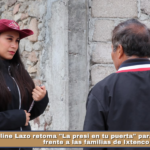 Aline Lazo retoma «La presi en tu puerta» para escuchar de frente a las familias de Ixtenco.
