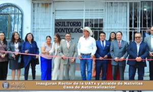 Inauguran Rector de la UATx y alcalde de Natívitas Casa de Autorrealización.