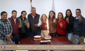Marcela González conmemora el 12.º aniversario de Morena y reafirma el compromiso de seguir construyendo un México con justicia y bienestar.