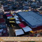 Javier Rivera Bonilla cumple su compromiso y entrega rehabilitada la explanada del Mercado 12 de Mayo.