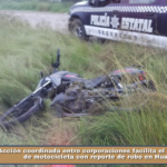 Acción coordinada entre corporaciones facilita el aseguramiento de motocicleta con reporte de robo en Huamantla.