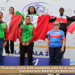 Tlaxcala suma tres medallas más en el segundo día del Campeonato NACAC de Atletismo.