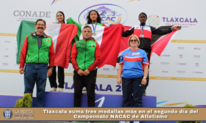 Tlaxcala suma tres medallas más en el segundo día del Campeonato NACAC de Atletismo.