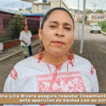 Ana Lilia Rivera asegura respetar lineamientos de Morena ante aparición de bardas con su nombre.