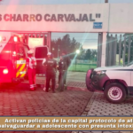 Activan policías de la capital protocolo de atención para salvaguardar a adolescente con presunta intoxicación etílica.