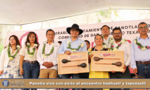 Panotla vive con éxito el encuentro huéhuetl y teponaztli.