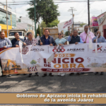 Gobierno de Apizaco inicia la rehabilitación de la avenida Juárez.