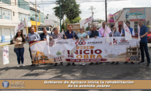 Gobierno de Apizaco inicia la rehabilitación de la avenida Juárez.