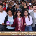 Gobernadora encabeza entrega de apoyos del programa “Tinacos para tu Vivienda” 2026.